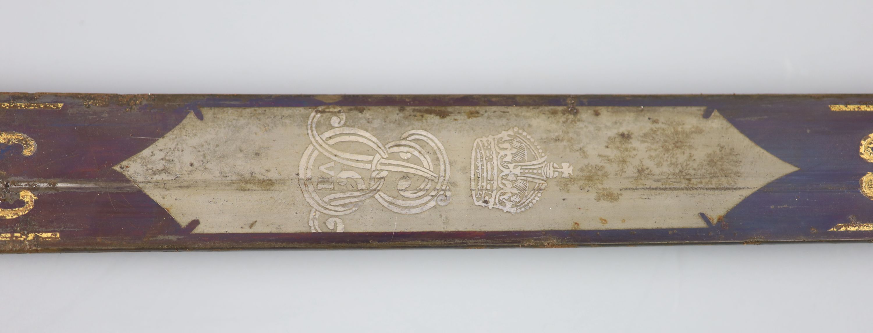 An Edward VII Naval officer’s dress dirk The Dirk blade 18